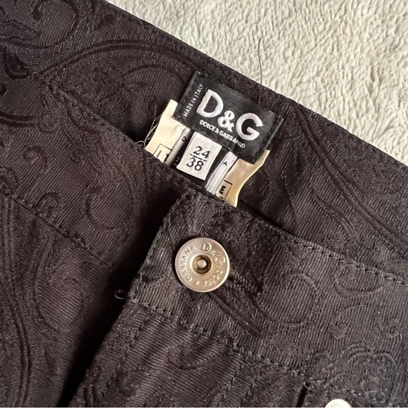 Dolce & Gabbana D&G Floral Paisley Jacquard Tailored Trouser Pants Black - Picture 3 of 17